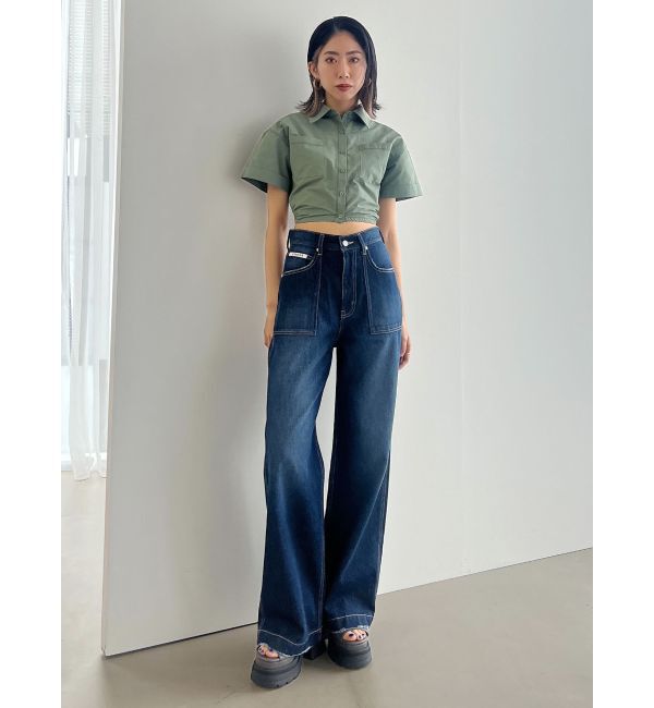 EMODA「サイドオープンクロップドシャツ」|シャツ・ブラウス|