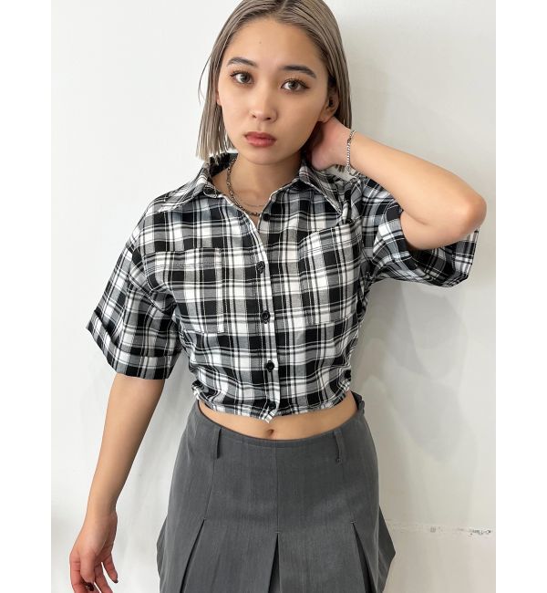 EMODA「サイドオープンクロップドシャツ」|シャツ・ブラウス|ライトミックス