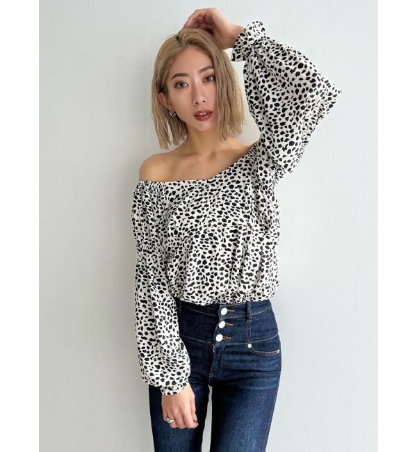 EMODA「ギャザー2WAYデコルテトップ」|Tシャツ・カットソー|