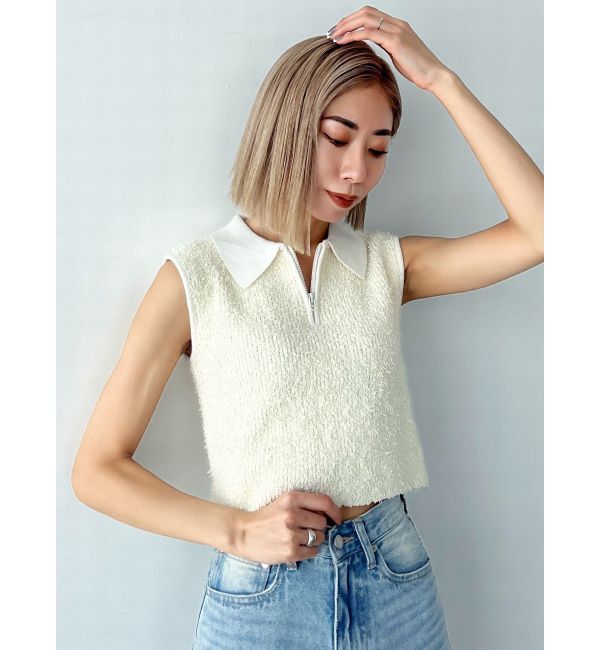 EMODA「フリンジヤーンジップタンクトップ」|タンクトップ|