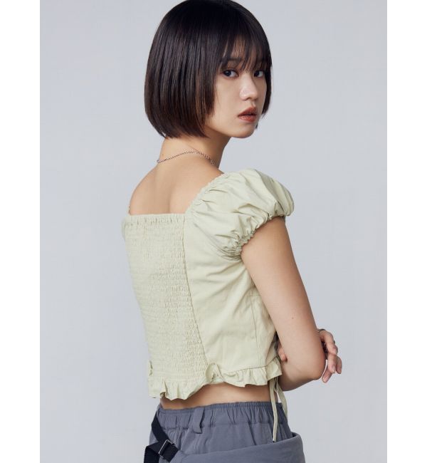 EMODA「ショートスリーブリボントップ」|Tシャツ・カットソー|