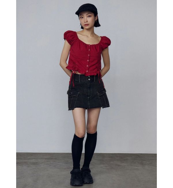 EMODA「ショートスリーブリボントップ」|Tシャツ・カットソー|