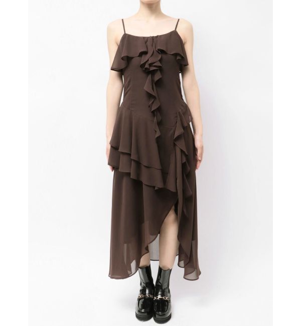 MERCURYDUO「ラッフルティアードキャミワンピース」|ワンピース|