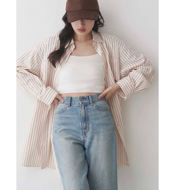 MERCURYDUO「ワンポイント エンブロイダリーボーイフレンドシャツ」|シャツ・ブラウス|ピンク