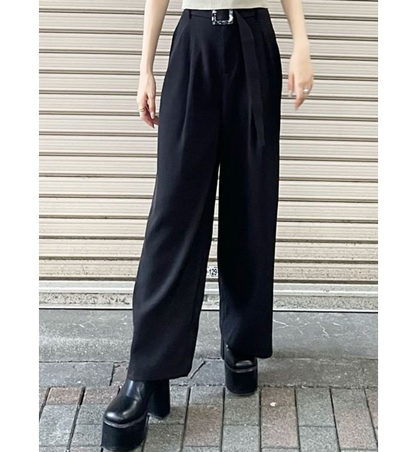 MURUA「ハイウエストタックワイドパンツ」|その他|