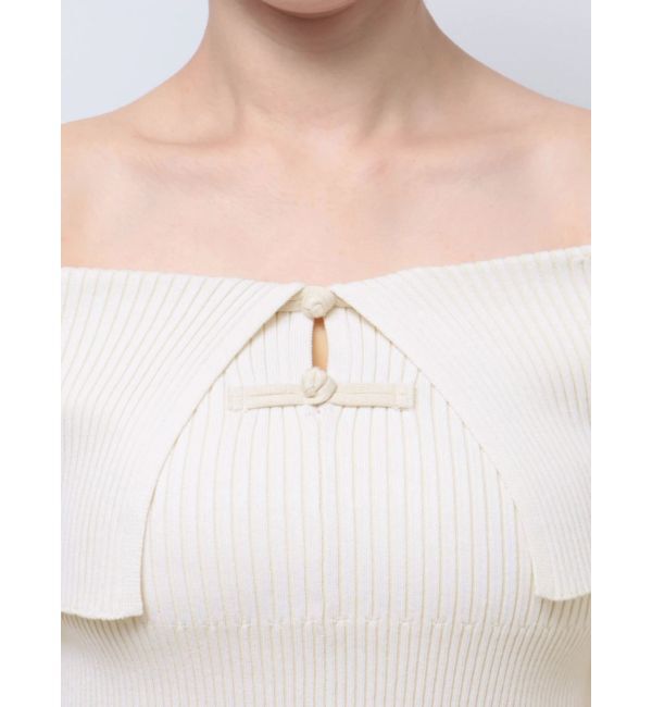 MURUA「オフショルチャイナボタンニット」|ニット・セーター|