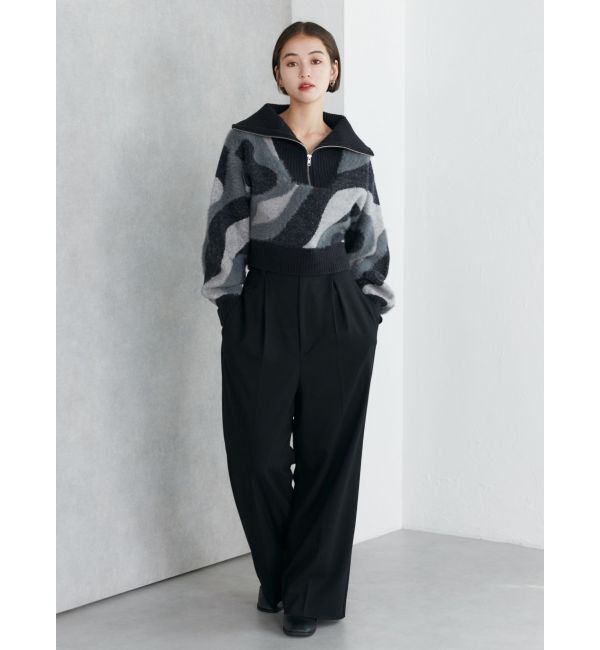 MURUA「ハーフジップフェザーニット」|ニット・セーター|