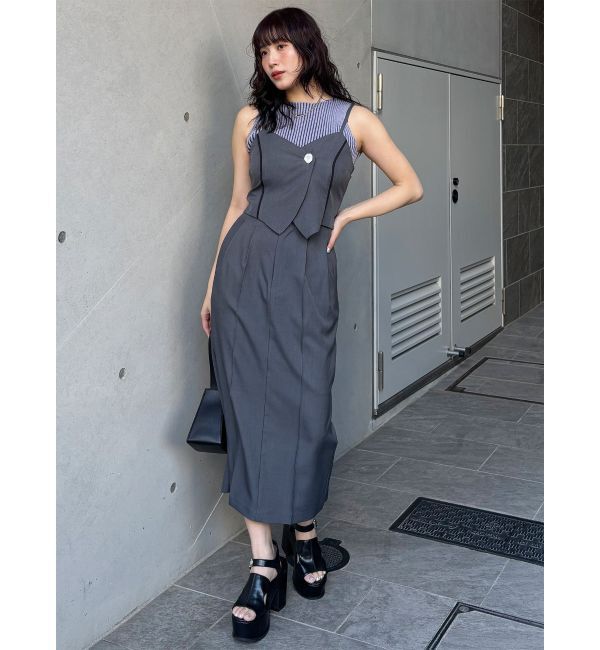 MURUA「セパレートライクジャンパースカート」|ジャンパースカート|