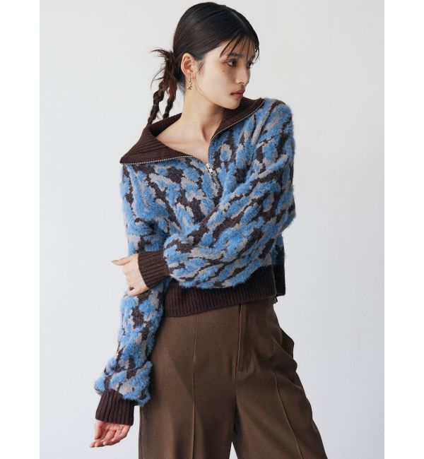 MURUA「マルチヤーンハーフジップニット」|ニット・セーター|