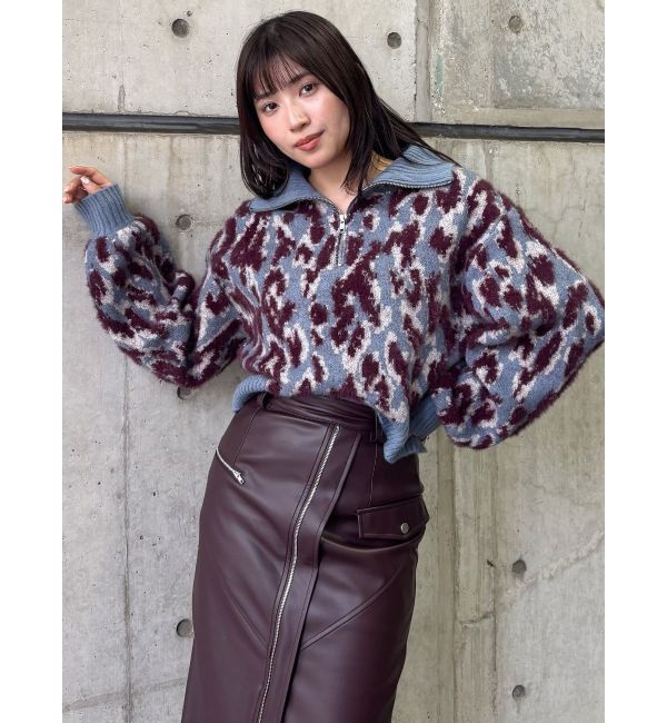 MURUA「マルチヤーンハーフジップニット」|ニット・セーター|