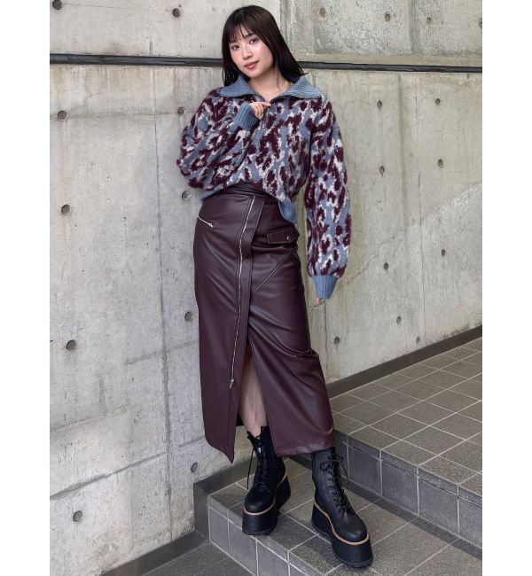 MURUA「マルチヤーンハーフジップニット」|ニット・セーター|