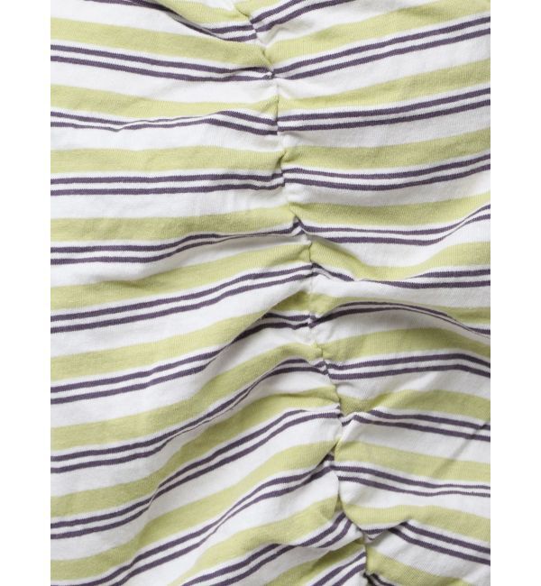 Ungrid「ギャザーデザインマルチボーダータンクトップ」|タンクトップ|