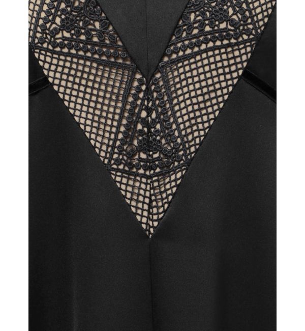 LAGUNAMOON「LADYVネックパネルレースワンピース」|ドレス|