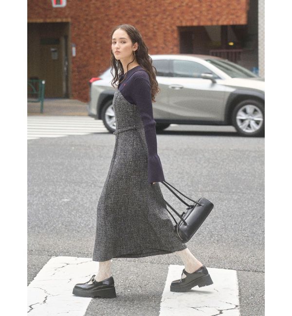 LAGUNAMOON「【POLO BCSコラボ】カラーネックニットドッキングワンピース」|ワンピース|