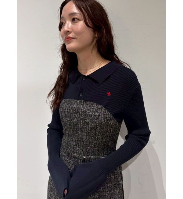 LAGUNAMOON「【POLO BCSコラボ】カラーネックニットドッキングワンピース」|ワンピース|