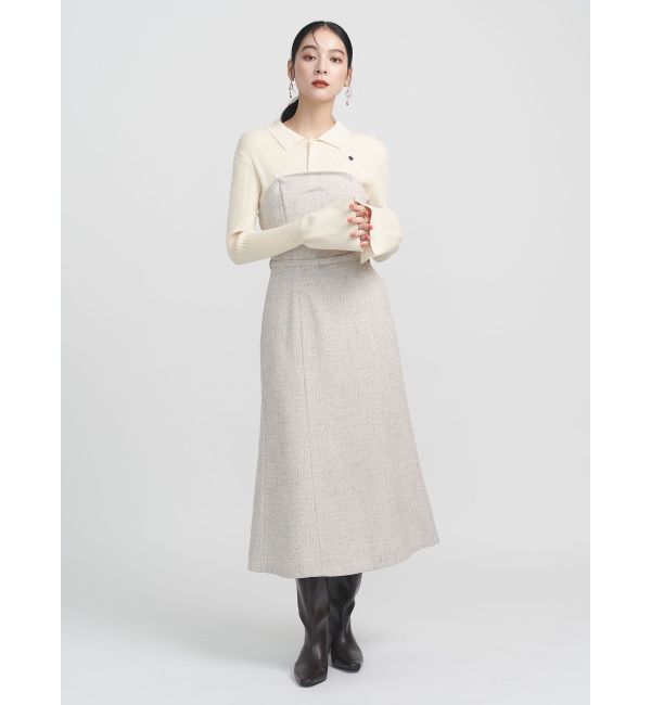 LAGUNAMOON「【POLO BCSコラボ】カラーネックニットドッキングワンピース」|ワンピース|