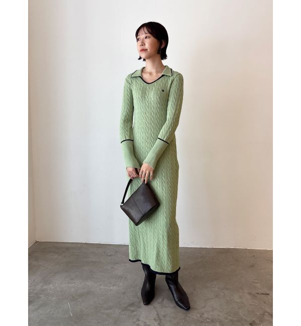 LAGUNAMOON「【POLO BCSコラボ】ケーブルラインニットワンピース」|ワンピース|