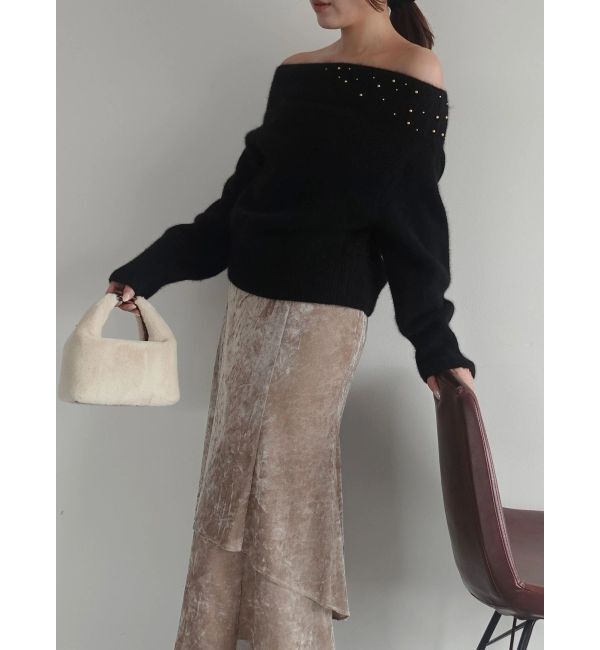 LAGUNAMOON「シアーベロアティアードスカート」|スカート|