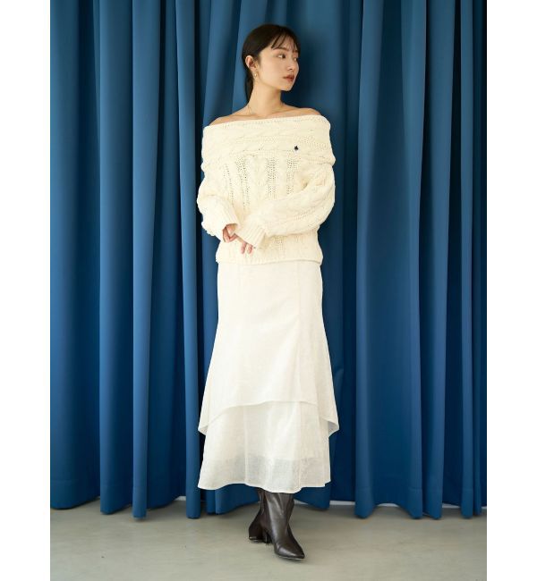 LAGUNAMOON「シアーベロアティアードスカート」|スカート|
