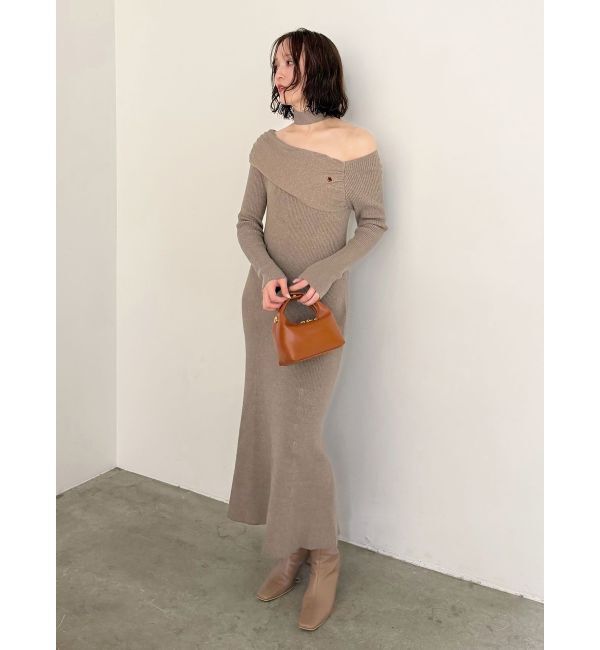 LAGUNAMOON「【POLO BCSコラボ】オフショルチョーカーニットワンピース」|ワンピース|