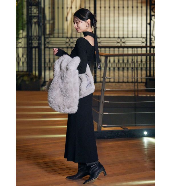 LAGUNAMOON「【POLO BCSコラボ】オフショルチョーカーニットワンピース」|ワンピース|