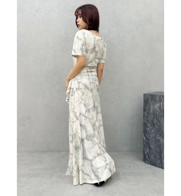 EVRIS「スクエアネックラメカットロングワンピース」|ワンピース|