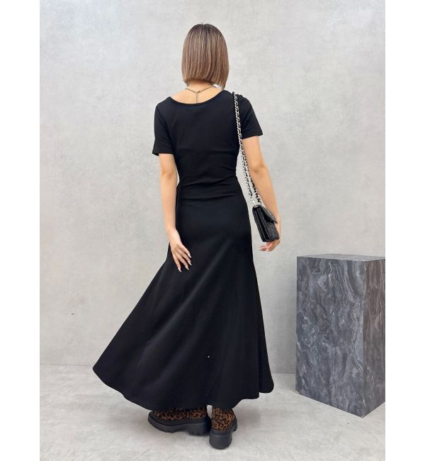 EVRIS「スクエアネックラメカットロングワンピース」|ワンピース|