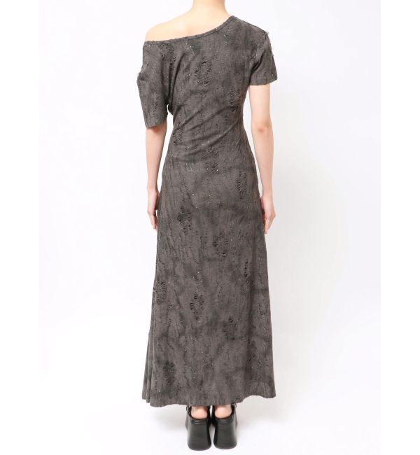 EVRIS「スクエアネックラメカットロングワンピース」|ワンピース|