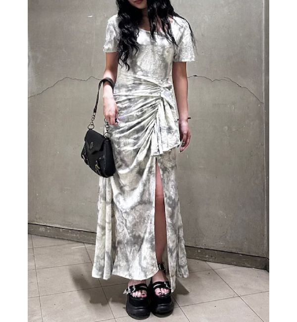 EVRIS「スクエアネックラメカットロングワンピース」|ワンピース|