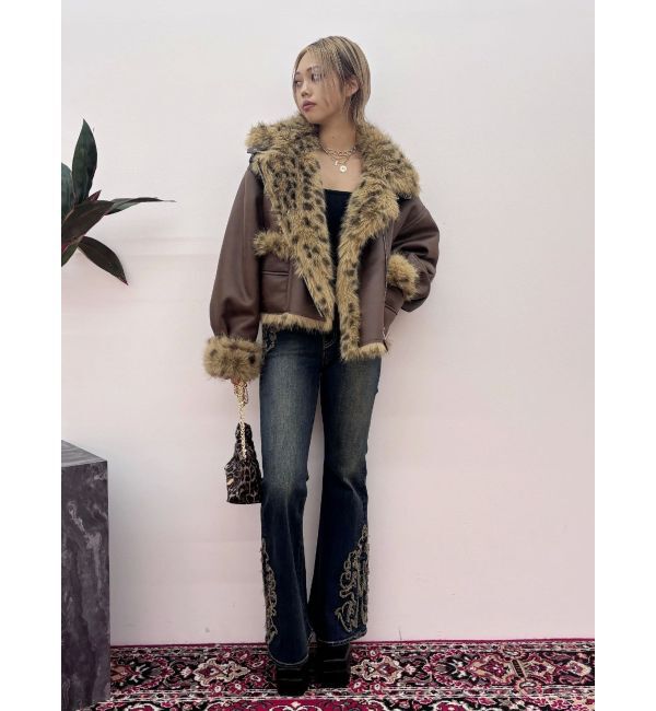 EVRIS「【SNSでバズり中】リバーシブルフェイクファーブルゾン」|ブルゾン・スタジャン|