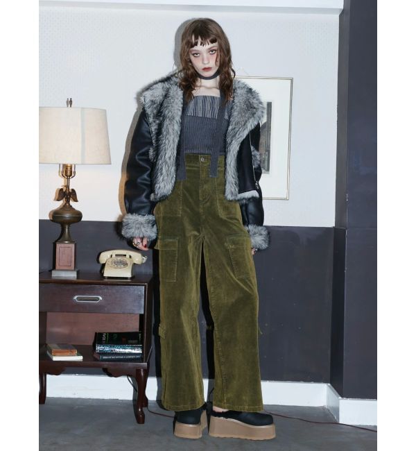 EVRIS「【SNSでバズり中】リバーシブルフェイクファーブルゾン」|ブルゾン・スタジャン|