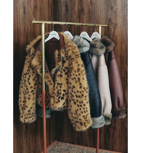 EVRIS「【SNSでバズり中】リバーシブルフェイクファーブルゾン」|ブルゾン・スタジャン|