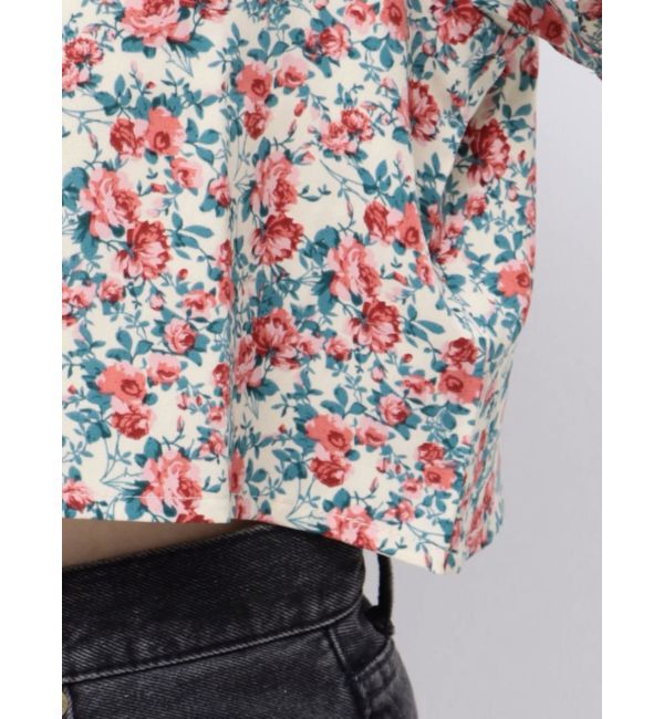 jouetie「ハーフスリーブショルダーフリルショートチャイナシャツ」|シャツ・ブラウス|