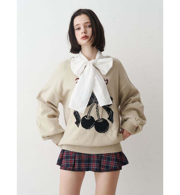 jouetie「スリーブフリルビッグボウタイブラウス」|シャツ・ブラウス|