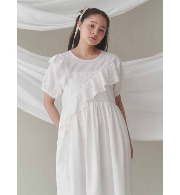 merry jenny「フリルコットンワンピース」|ワンピース|