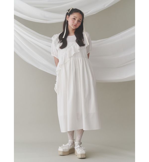 merry jenny「フリルコットンワンピース」|ワンピース|