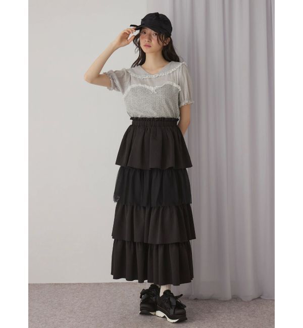 merry jenny「チュールドッキングティアードスカート」|スカート|