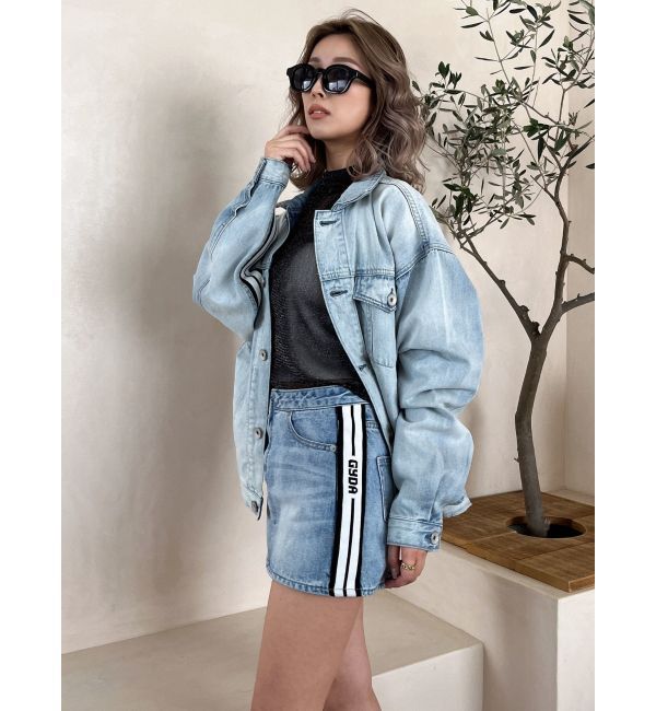 GYDA「UNDER SLEEVEラインデニムGジャン」|ブルゾン・スタジャン|