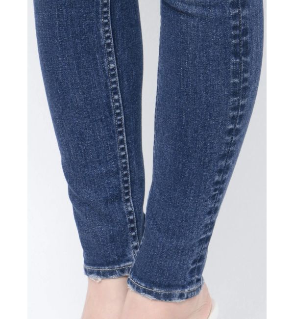 GYDA「ハイウエスト PEEPダメージスキニーデニムパンツ」|デニム|