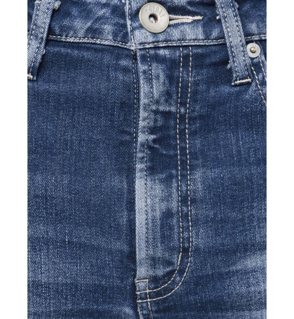 GYDA「ハイウエスト PEEPダメージスキニーデニムパンツ」|デニム|