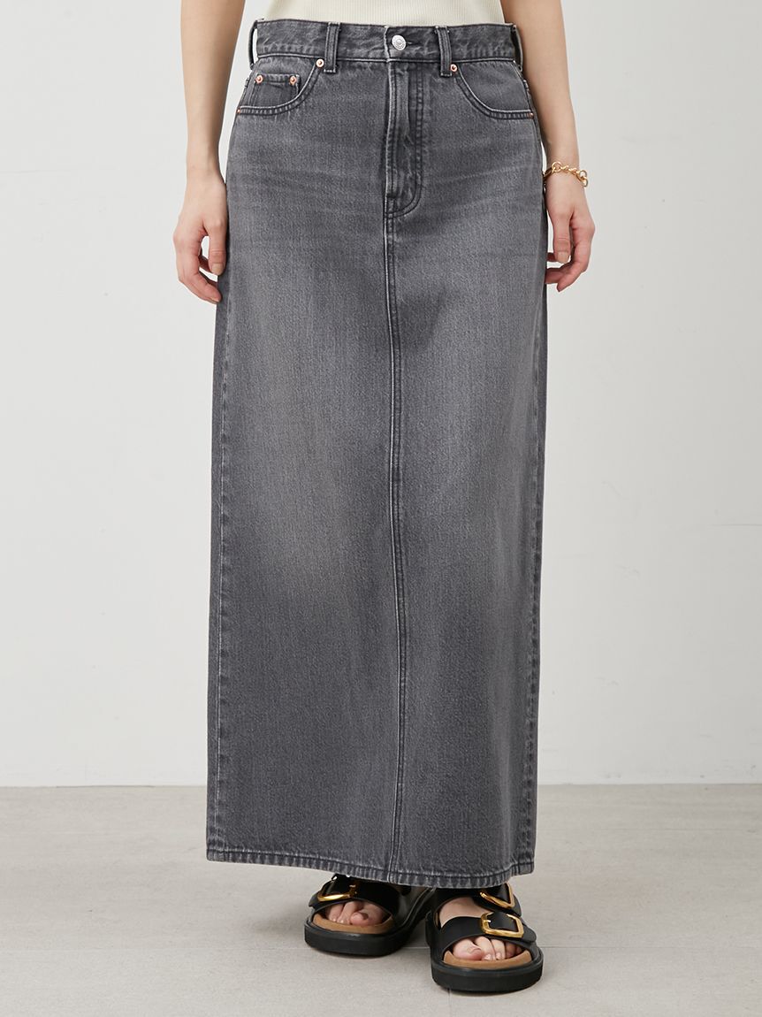 Mila Owen「後ベンツストレートマキシデニムスカート」|スカート|