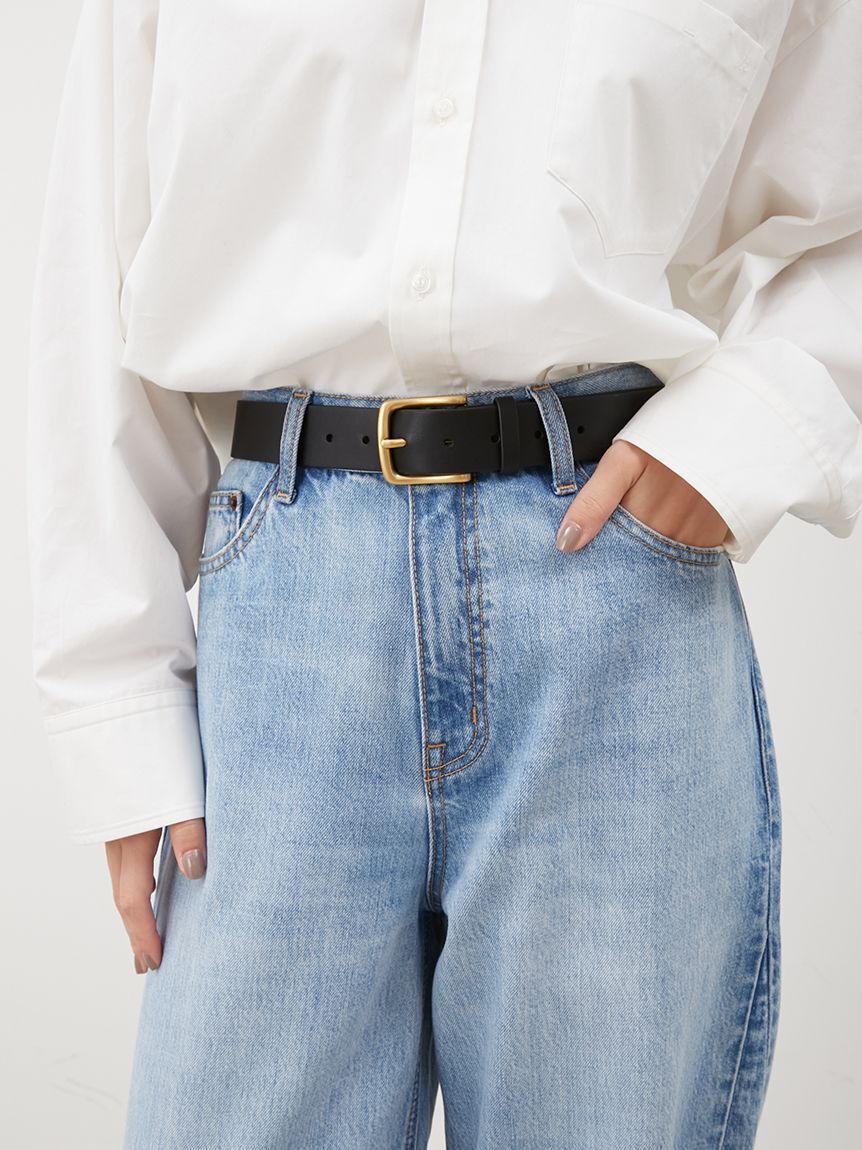 Mila Owen「スクエアバックルシンプルベルト」|ベルト|