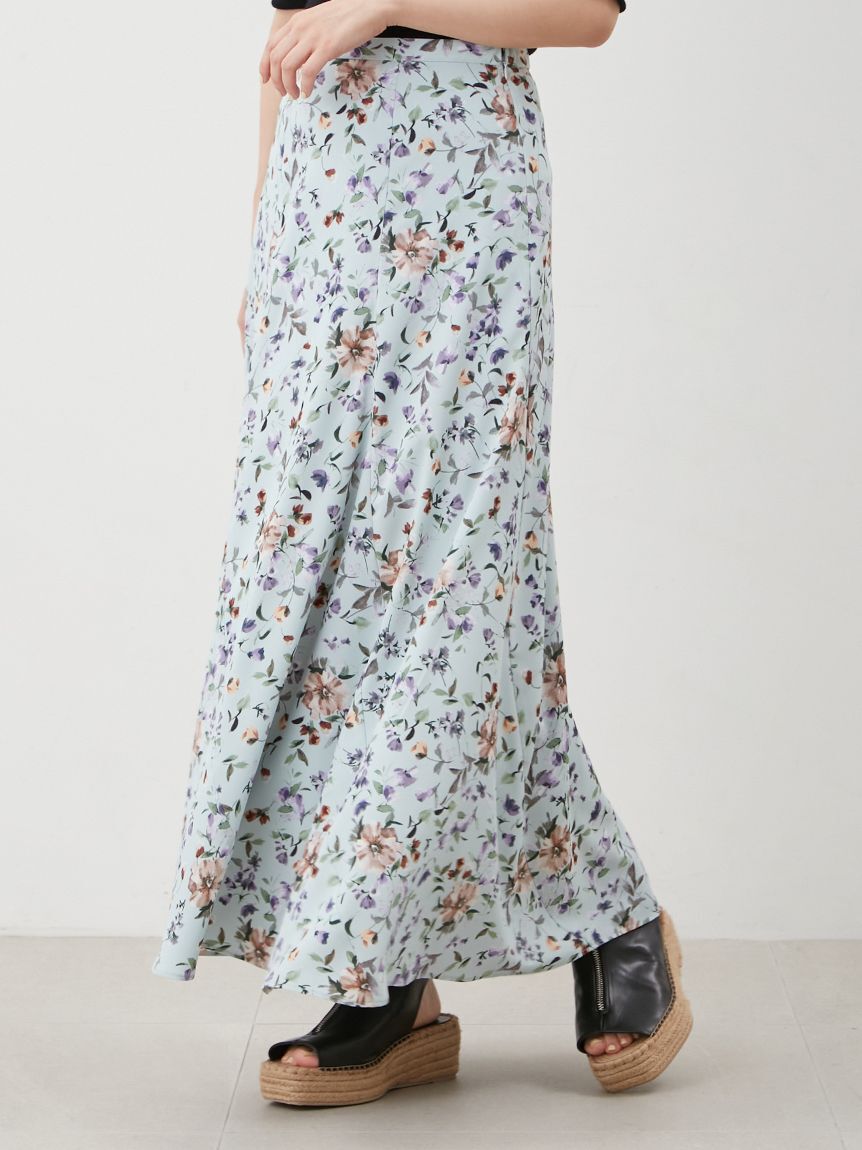 Mila Owen「フラワープリントエスカルゴナロースカート」|スカート|