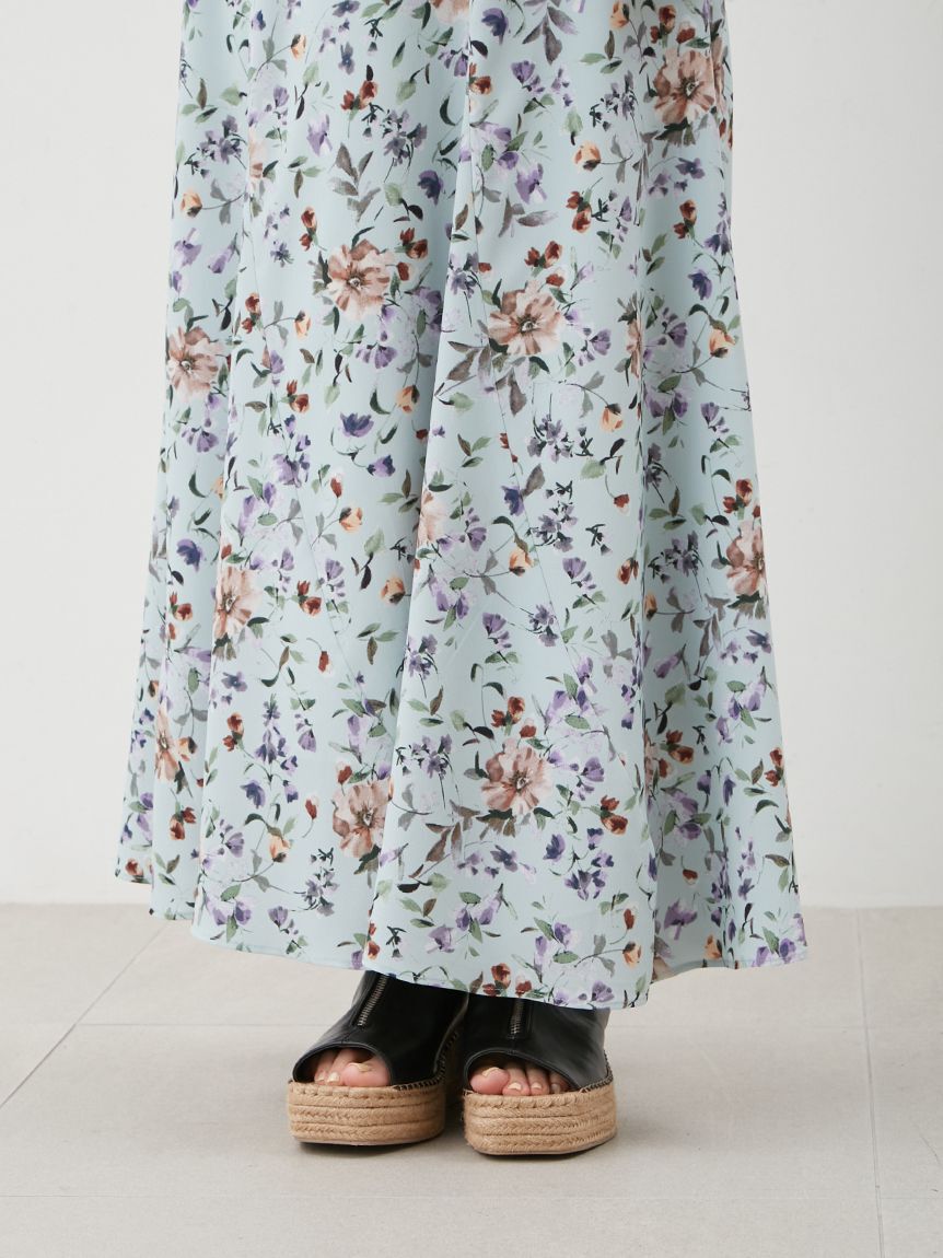 Mila Owen「フラワープリントエスカルゴナロースカート」|スカート|