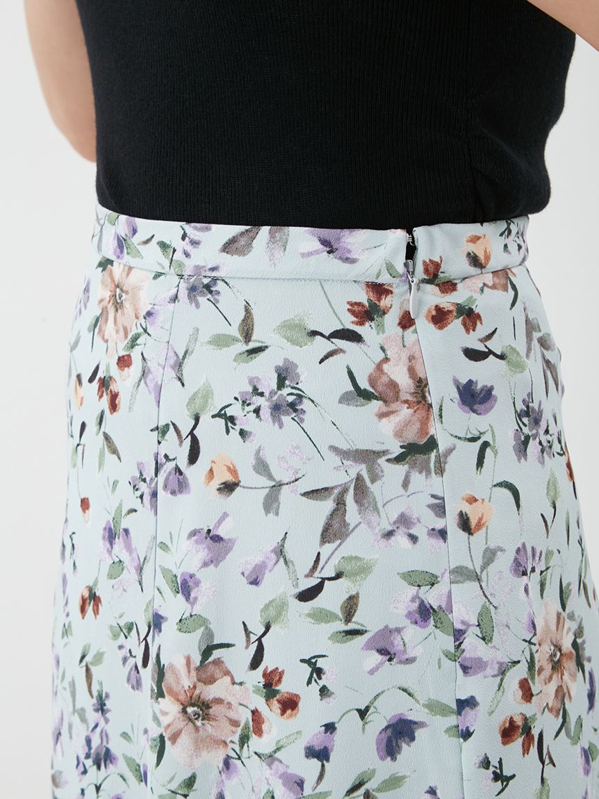 Mila Owen「フラワープリントエスカルゴナロースカート」|スカート|