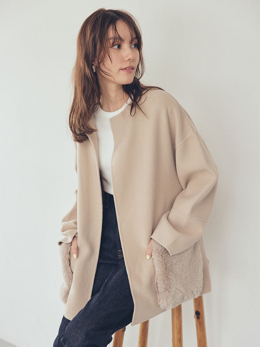 WEB限定カラー】2wayファーポケットリバーコート（Mila Owen）｜ルミネ