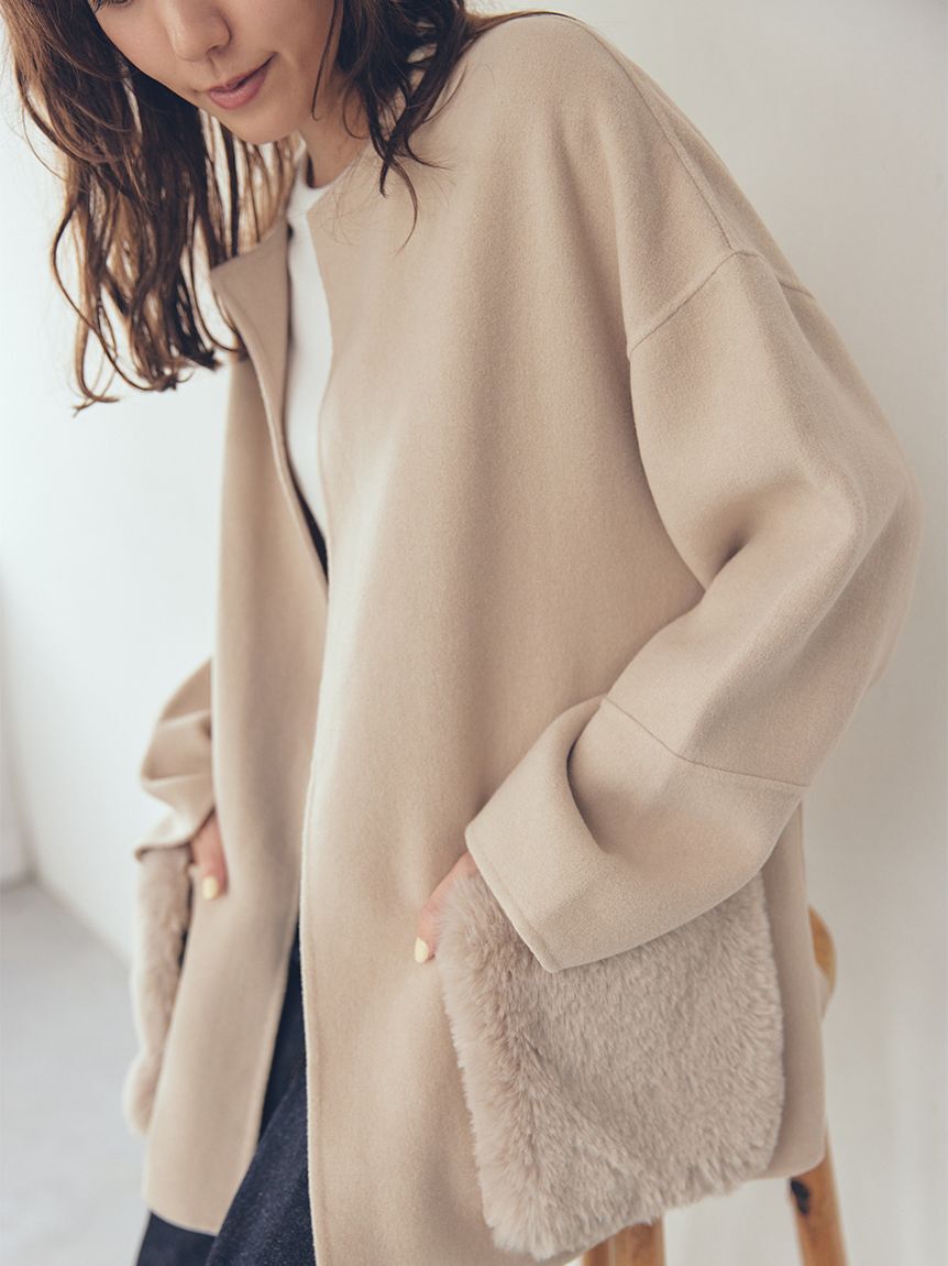 WEB限定カラー】2wayファーポケットリバーコート（Mila Owen）｜ルミネ