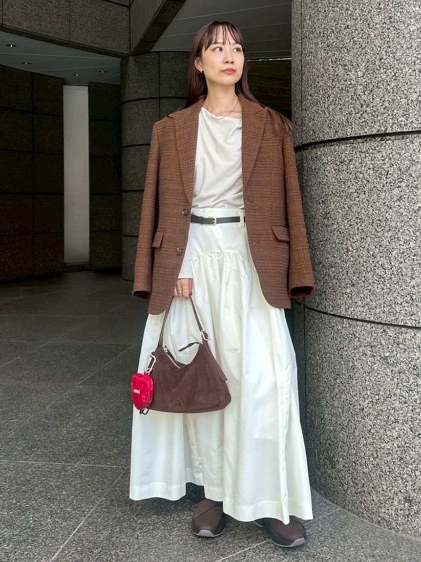 emmi atelier「ウールチェックジャケット」|テーラードジャケット|