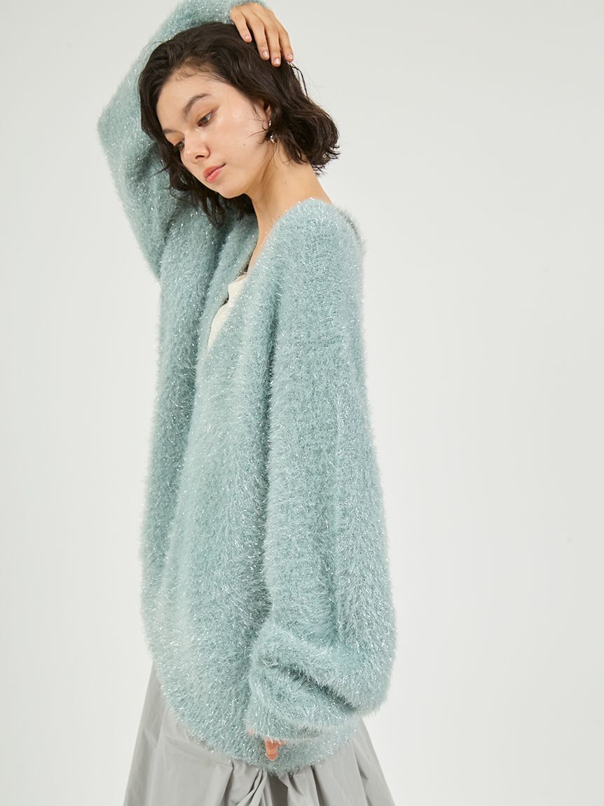 emmi atelier「フェザーラメニットプルオーバー」|ニット・セーター|