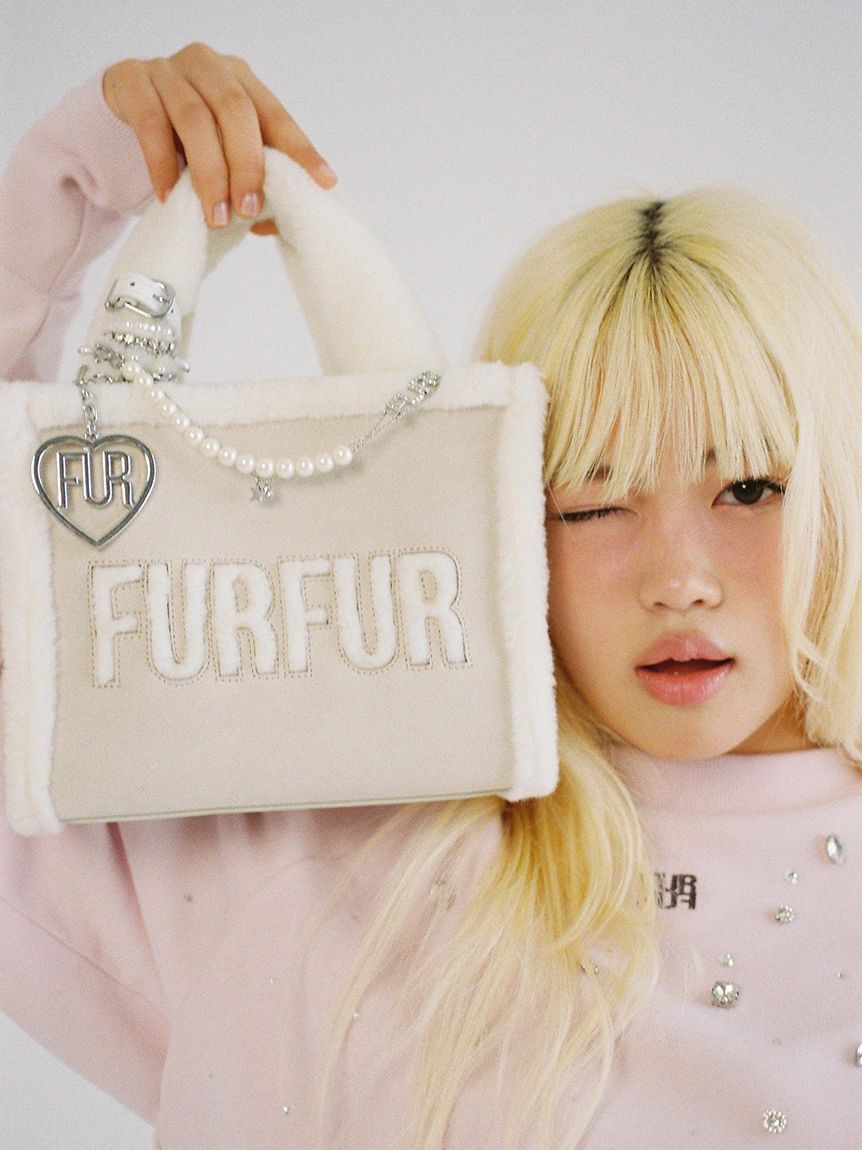 FURFUR「ビジュー付きロゴ刺繍スウェット」|スウェット・ジャージ|